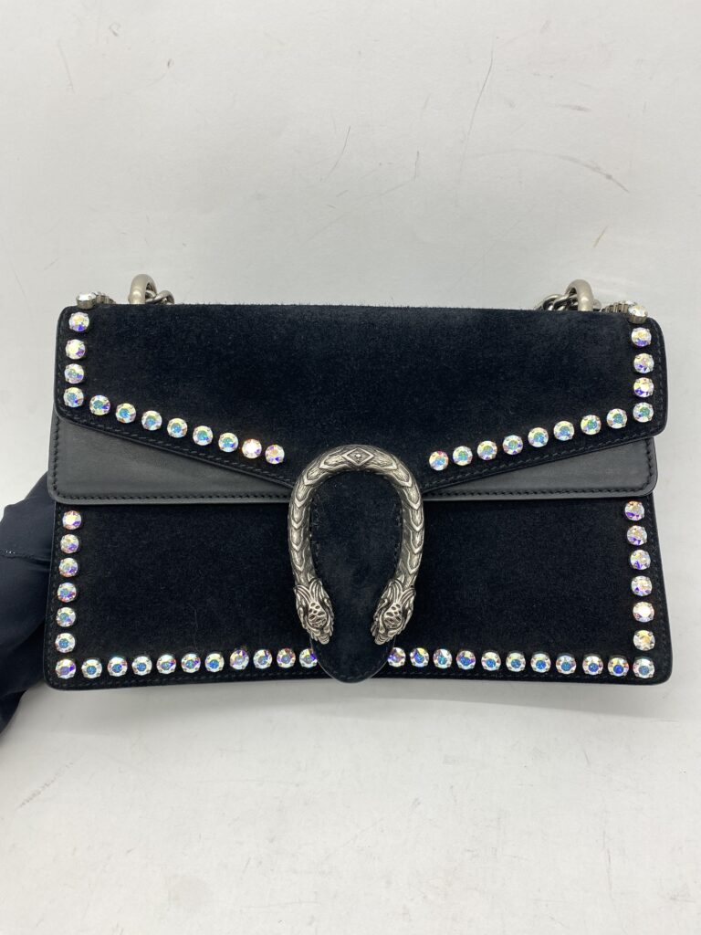 Dionysus Crystal Suede Black SHW