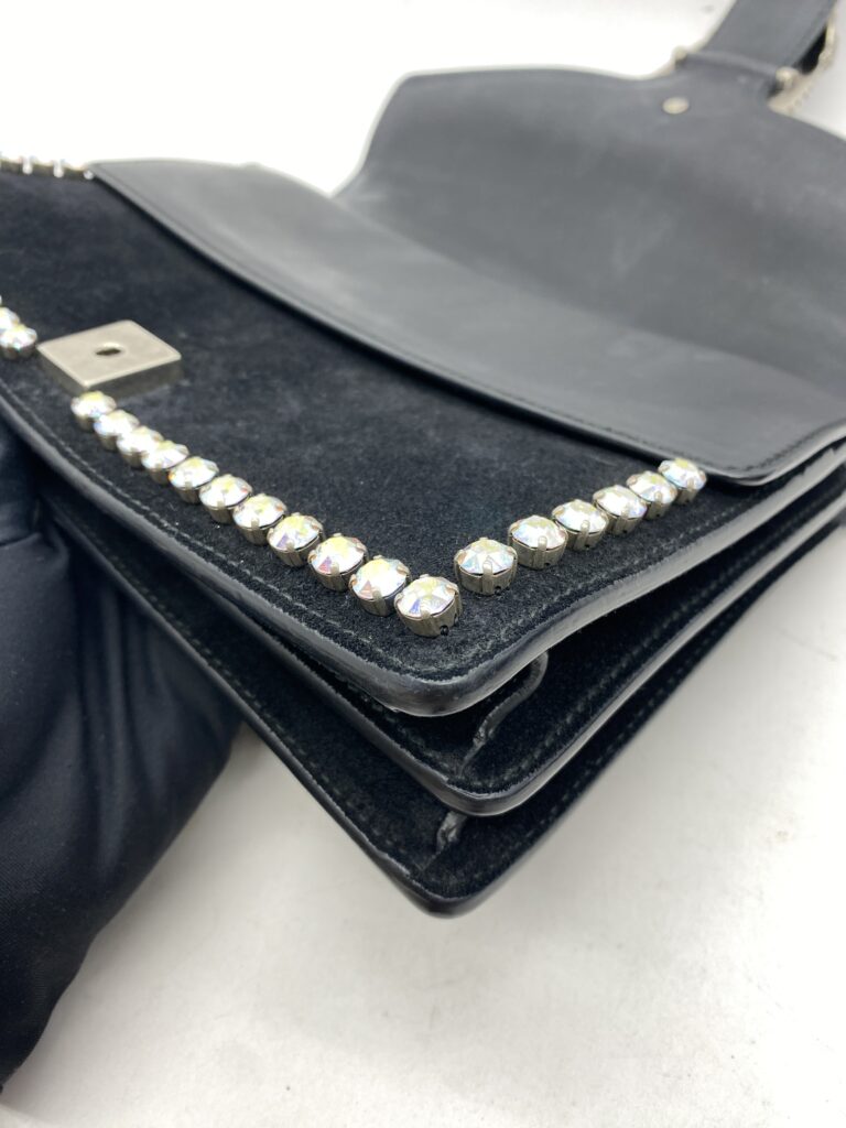 Dionysus Crystal Suede Black SHW