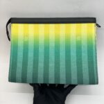 Pochette Voyage MM Damier Striped Gradient Yellow Green SHW