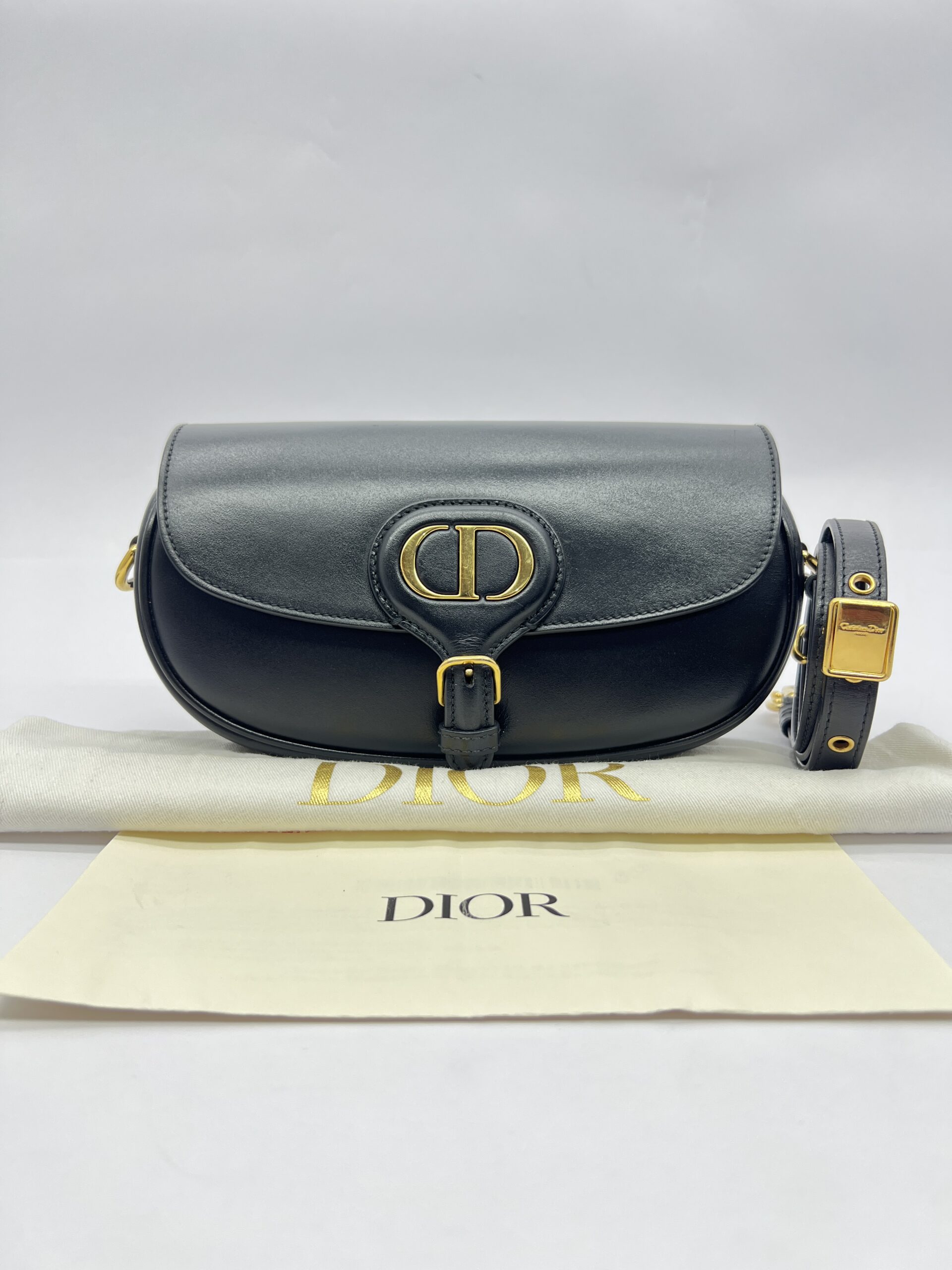 Bobby East West Calfskin Smooth Black GHW