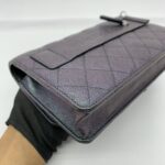 Chain Wallet Caviar Irredescent Purple SHW