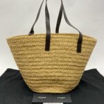 Panier Medium Raffia Ivory Brown GHW