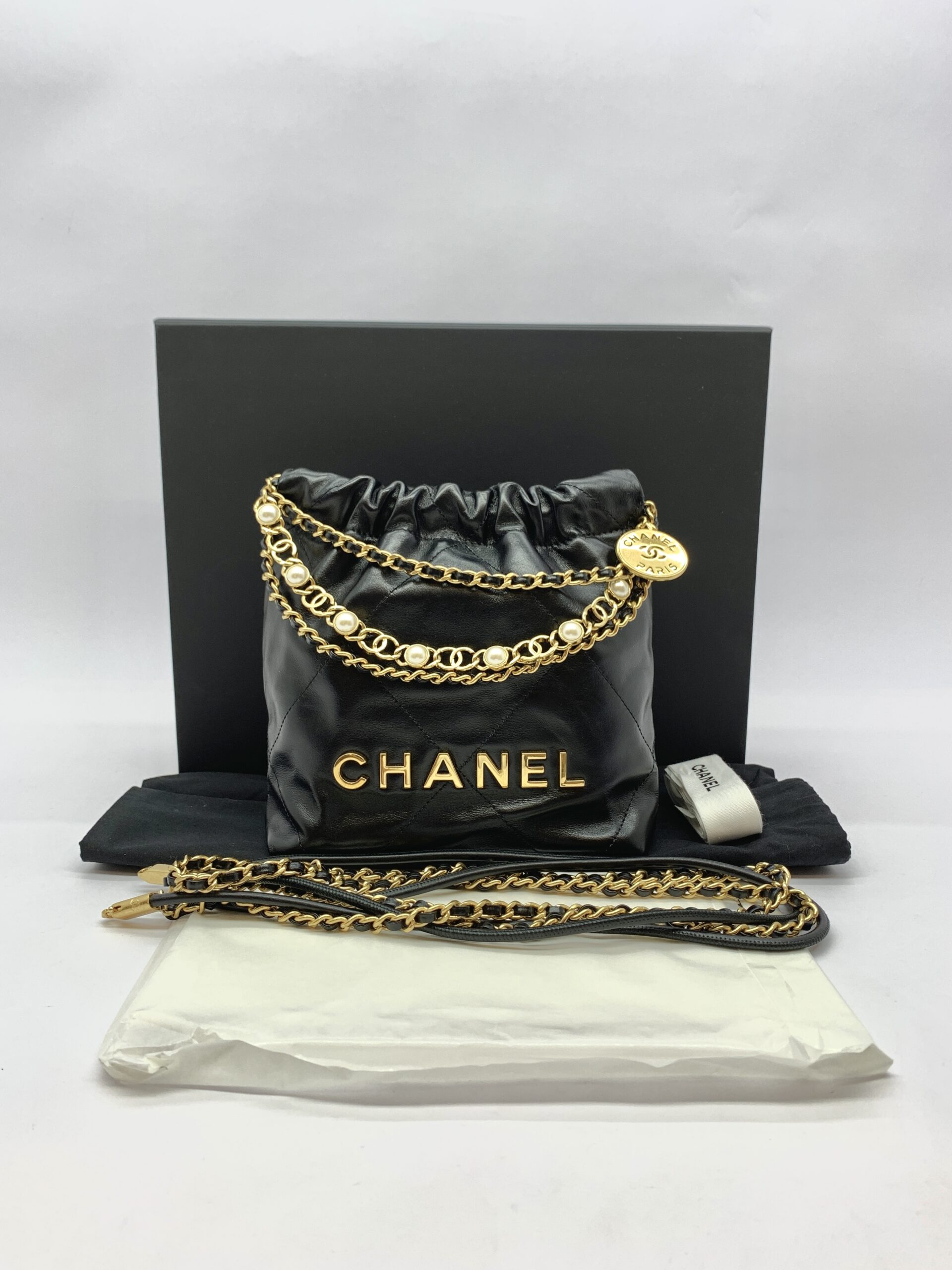 C22 Mini Lambskin Black GHW