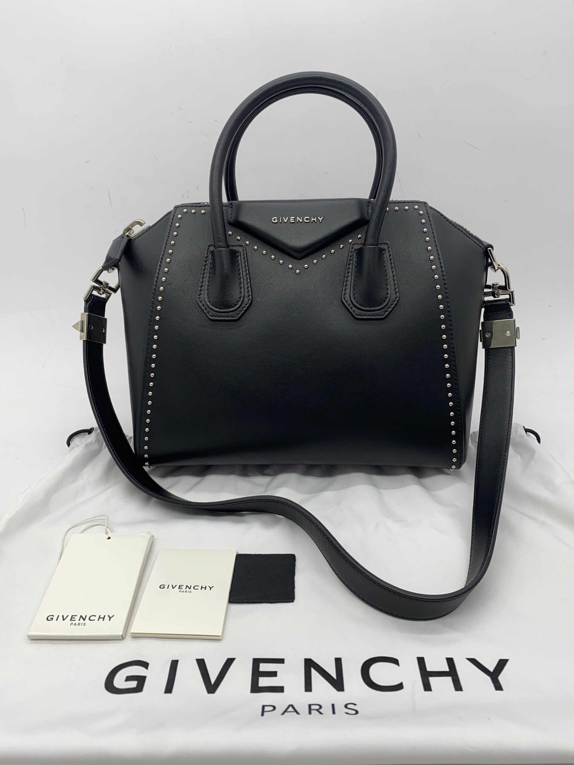 Small Antigona Black Stud SHW