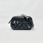 Buckle Camera Quilted Black GHW