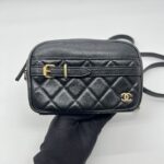 Buckle Camera Quilted Black GHW