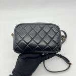 Buckle Camera Quilted Black GHW