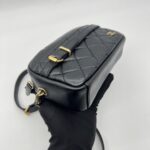 Buckle Camera Quilted Black GHW