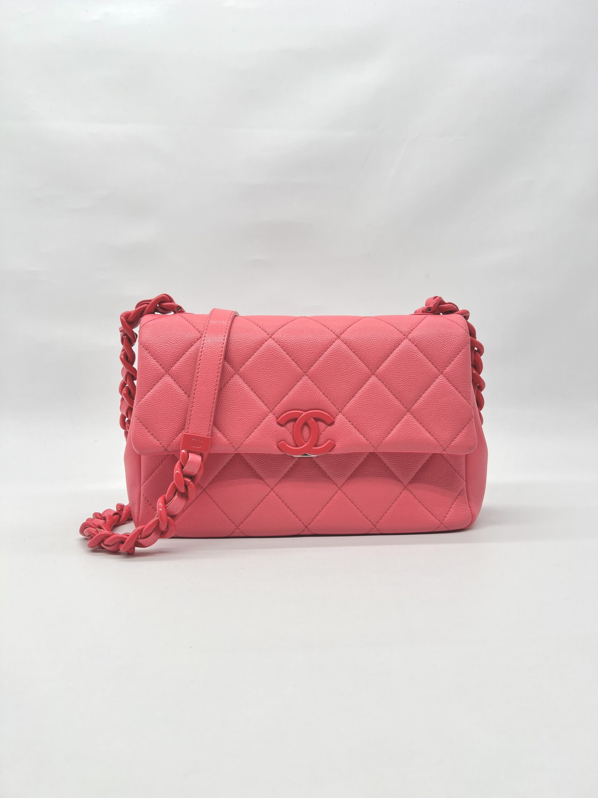 MY Everything Bag Caviar Pink Enamel Pink HW