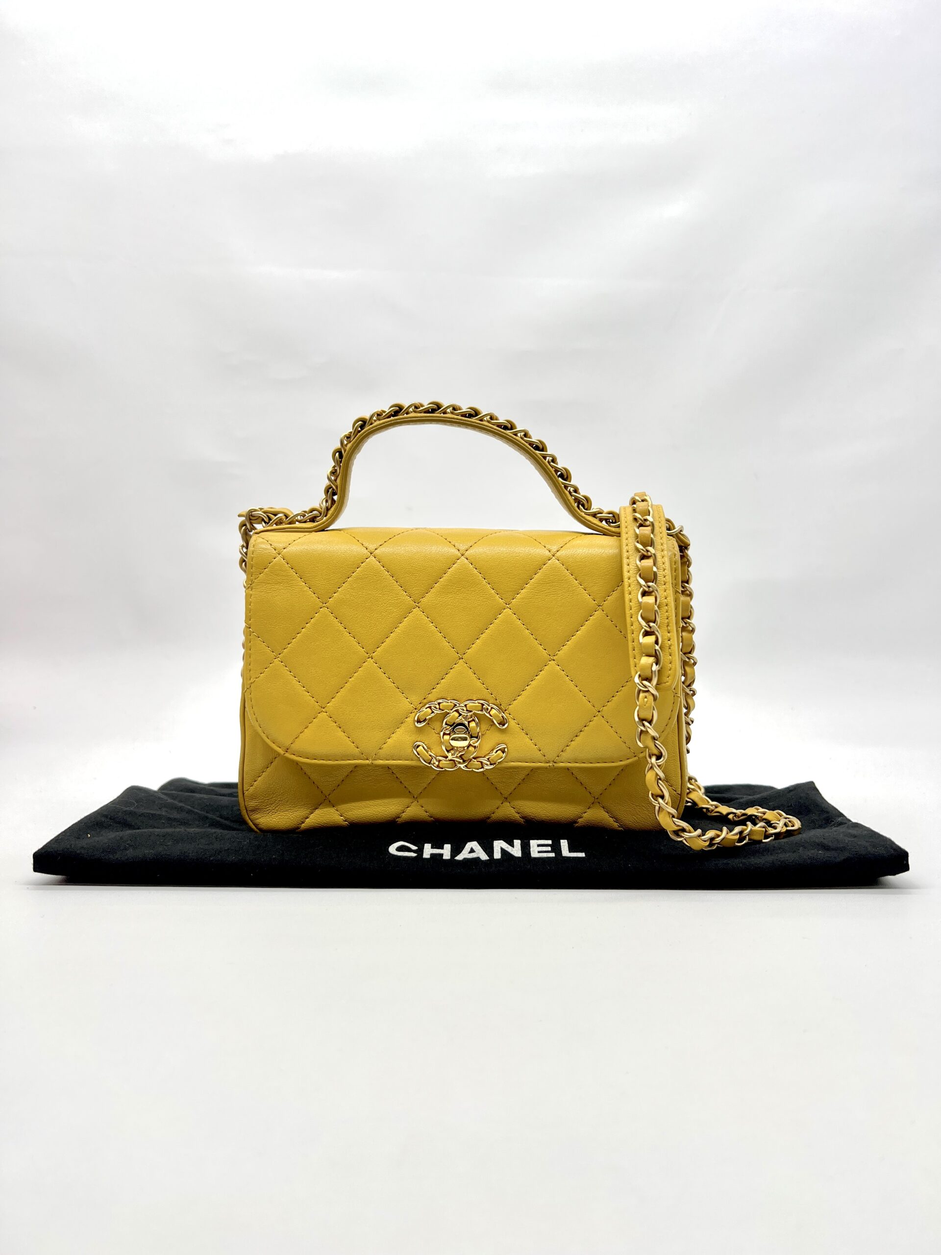 Chanel Infinity Top Handle Yellow