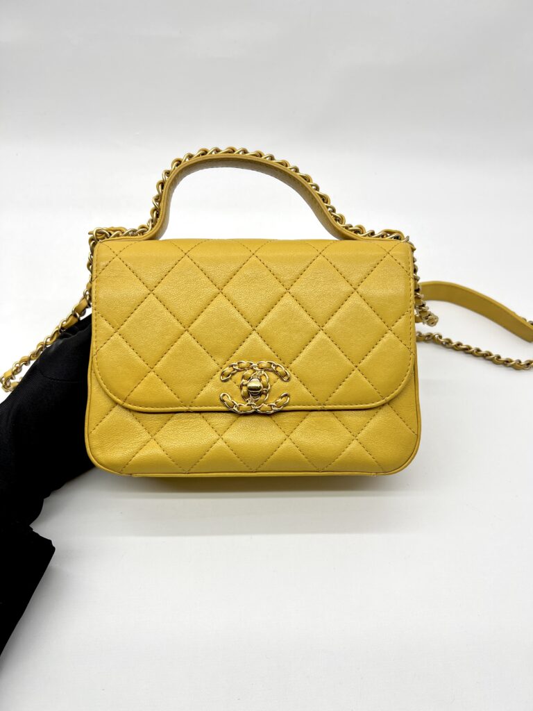 Chanel Infinity Top Handle Yellow