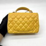 ⁠Chanel Mini Top Handle Jaune