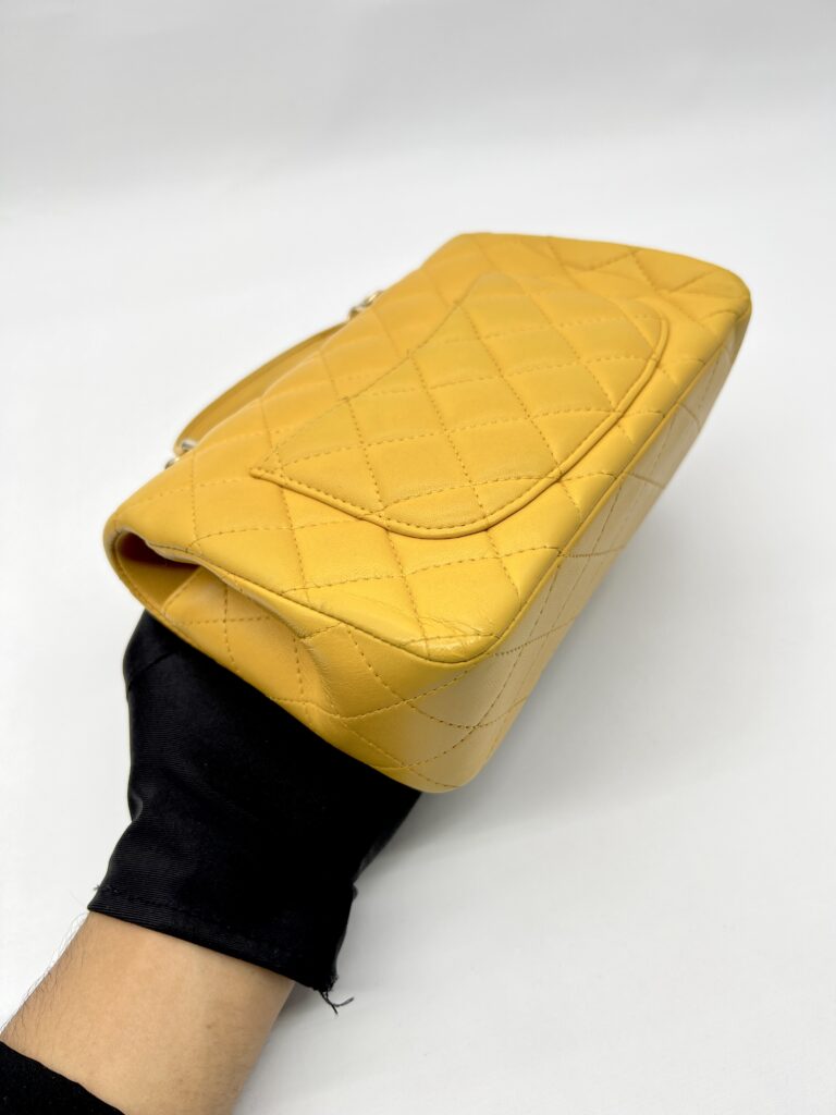 ⁠Chanel Mini Top Handle Jaune