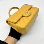 ⁠Chanel Mini Top Handle Jaune