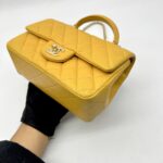⁠Chanel Mini Top Handle Jaune