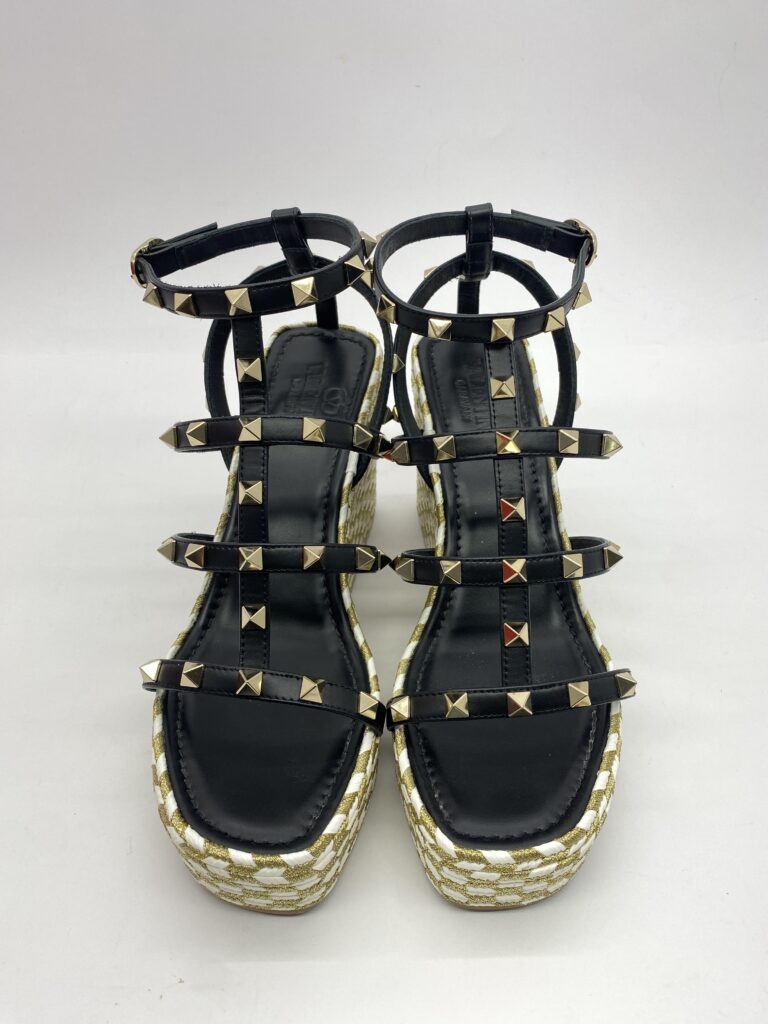 Rockstud Ankle Black White/Gold