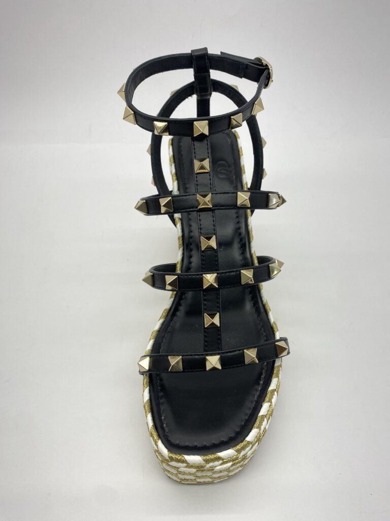 Rockstud Ankle Black White/Gold