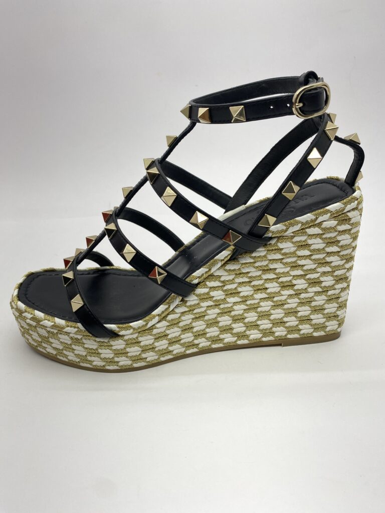 Rockstud Ankle Black White/Gold