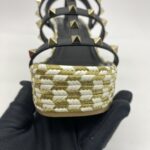 Rockstud Ankle Black White/Gold