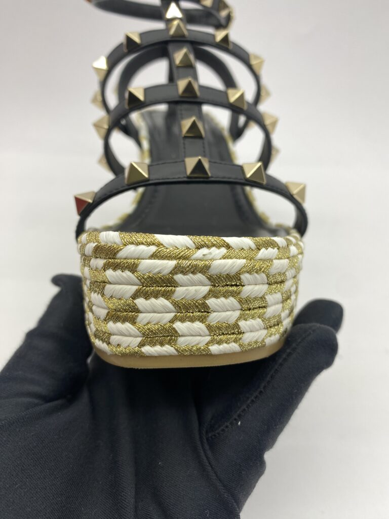 Rockstud Ankle Black White/Gold