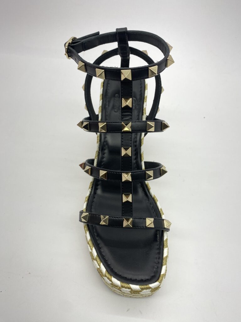 Rockstud Ankle Black White/Gold