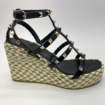 Rockstud Ankle Black White/Gold