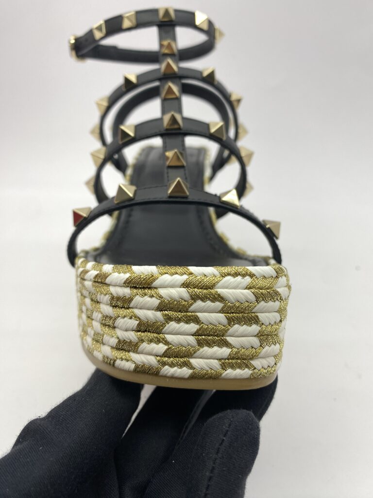 Rockstud Ankle Black White/Gold