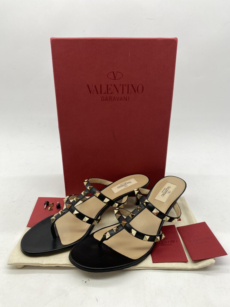 Rockstud Mules Black