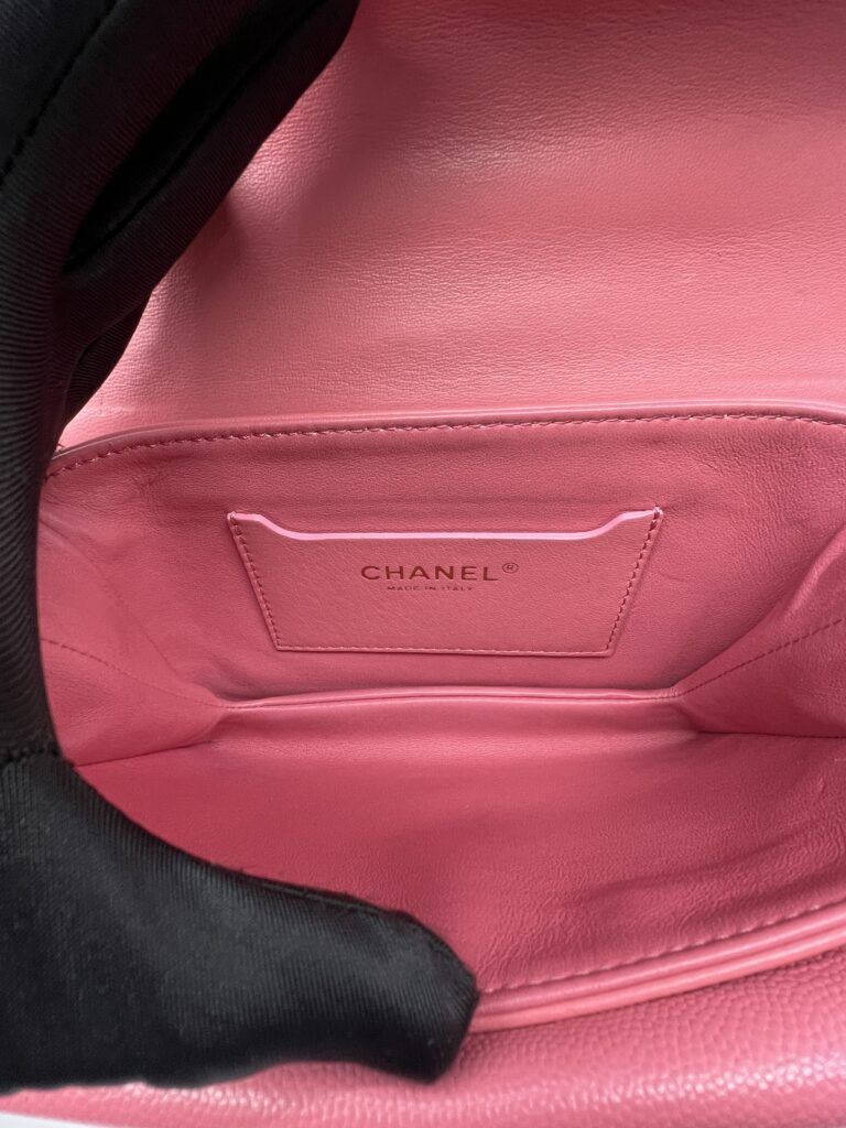 CC Top Handle Chain Caviar Pink GHW