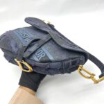 Saddle Embroidered Camouflage Navy GHW