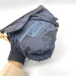 Saddle Embroidered Camouflage Navy GHW