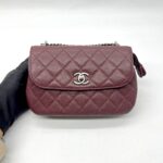 CC Waiter Flap Bag Caviar Burgundy RHW