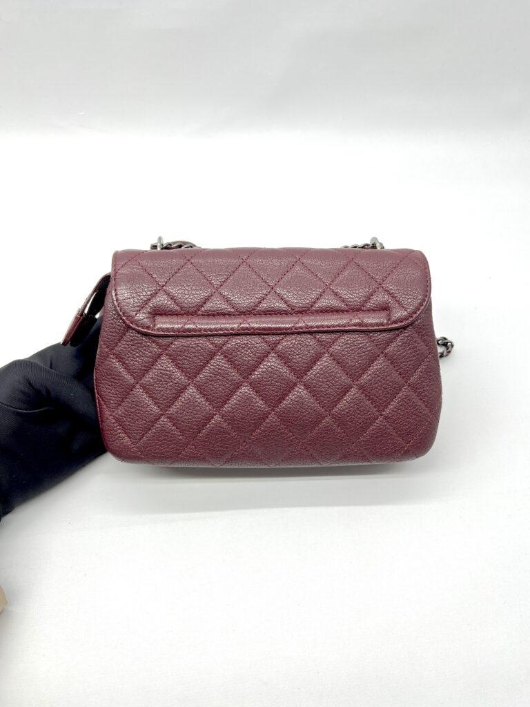 CC Waiter Flap Bag Caviar Burgundy RHW