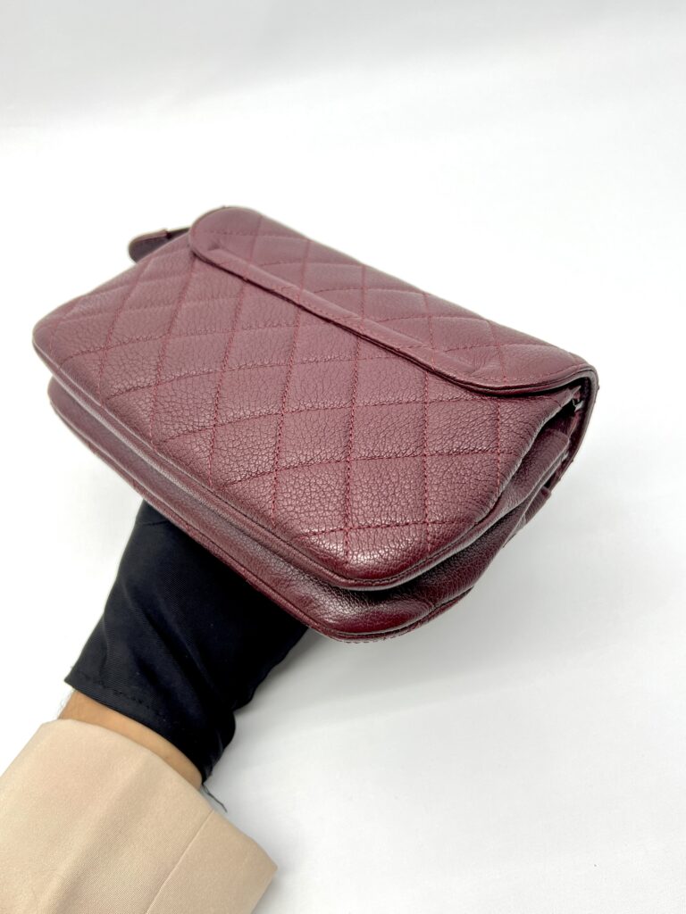 CC Waiter Flap Bag Caviar Burgundy RHW