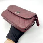 CC Waiter Flap Bag Caviar Burgundy RHW
