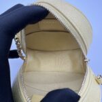 Mini Crossbody Metallic Yellow Quilted Caviar