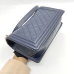 Boy 25 Lambskin Dark Blue Quilted LGHW