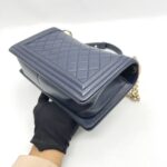 Boy 25 Lambskin Dark Blue Quilted LGHW