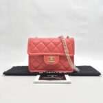 Mini Quilted Pink Coral Caviar GHW