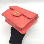 Mini Quilted Pink Coral Caviar GHW