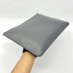 Clutch Black White Rainbow Logo Silver Hardware