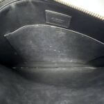 Clutch Black White Rainbow Logo Silver Hardware