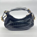 Le Cagole XS Croco Black GHW