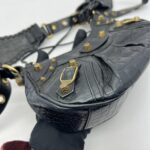 Le Cagole XS Croco Black GHW