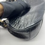 Le Cagole XS Croco Black GHW