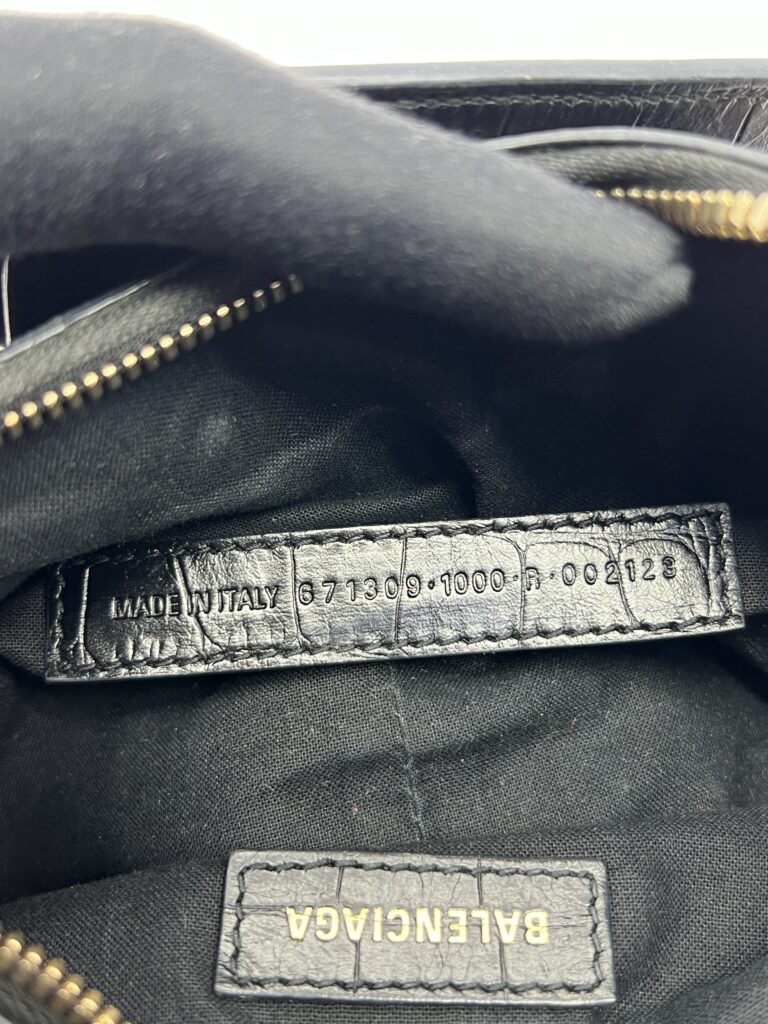 Le Cagole XS Croco Black GHW