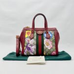 Ophidia Top Handle GG Supreme Flora Red Gold Hardware