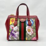 Ophidia Top Handle GG Supreme Flora Red Gold Hardware