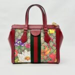 Ophidia Top Handle GG Supreme Flora Red Gold Hardware