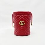 Marmont Bucket Red Gold Hardware